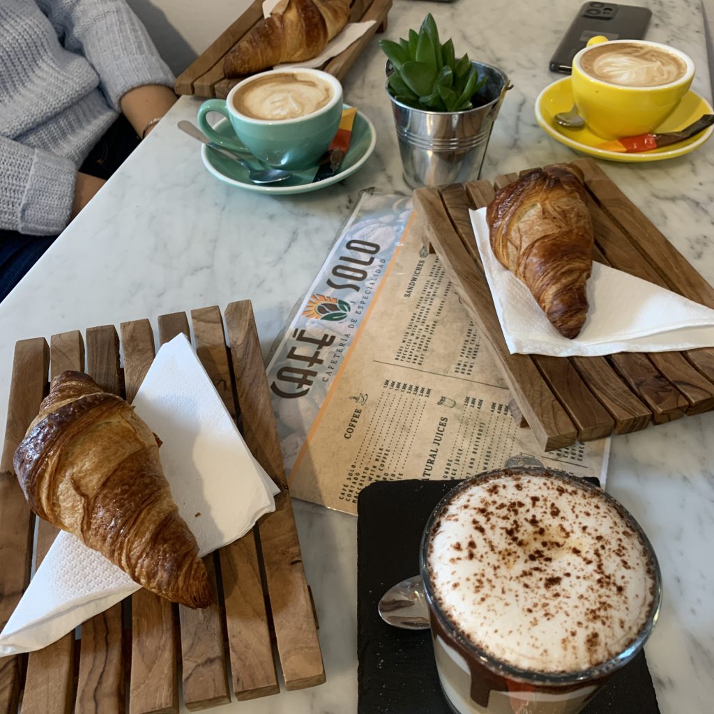 Coffee with croissants 