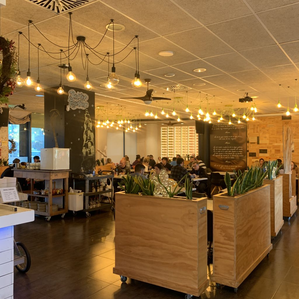 Interior of the restaurant La Pepa