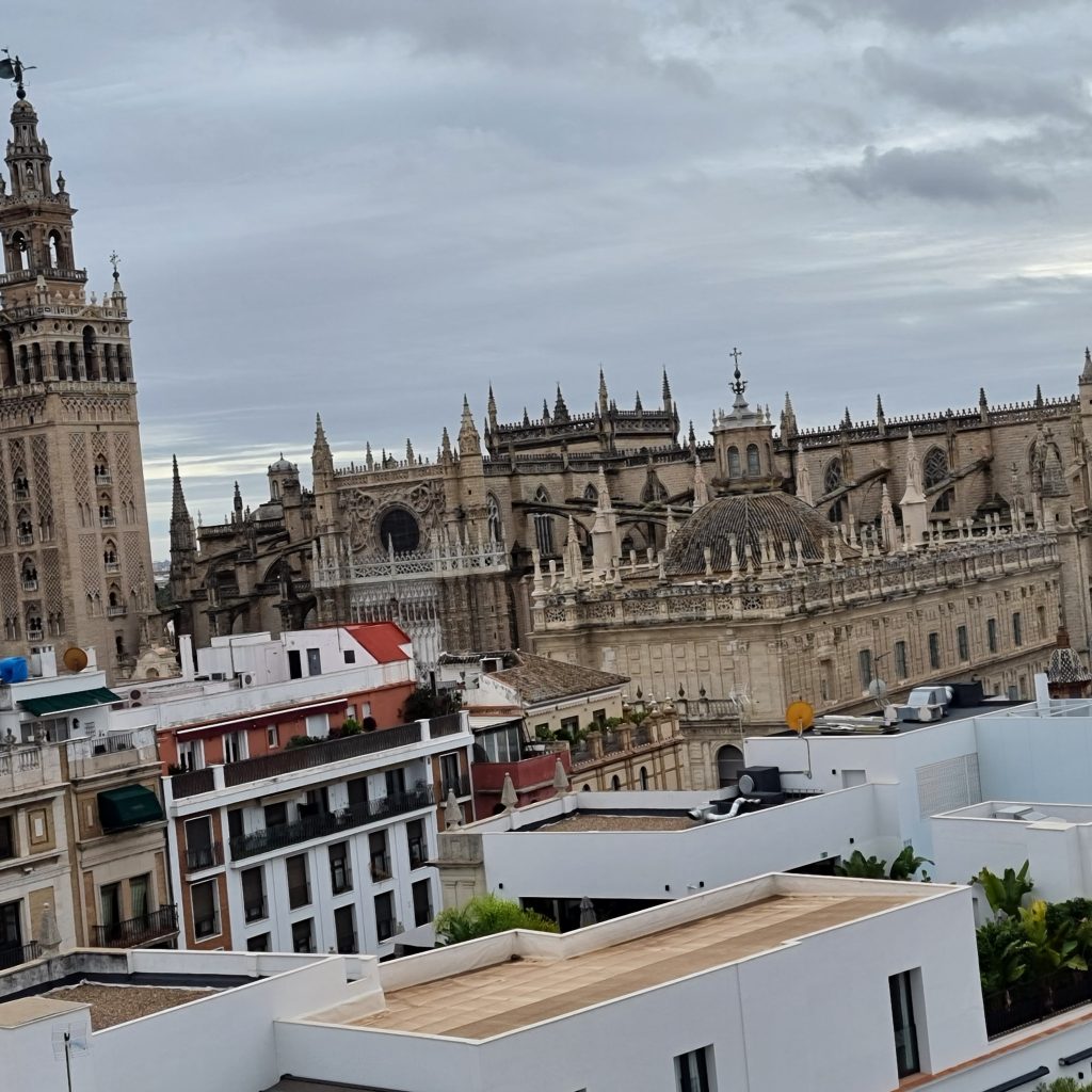 Catedral de Sevilla close view from QUERENCIA DE SEVILLA hotel roof top bar