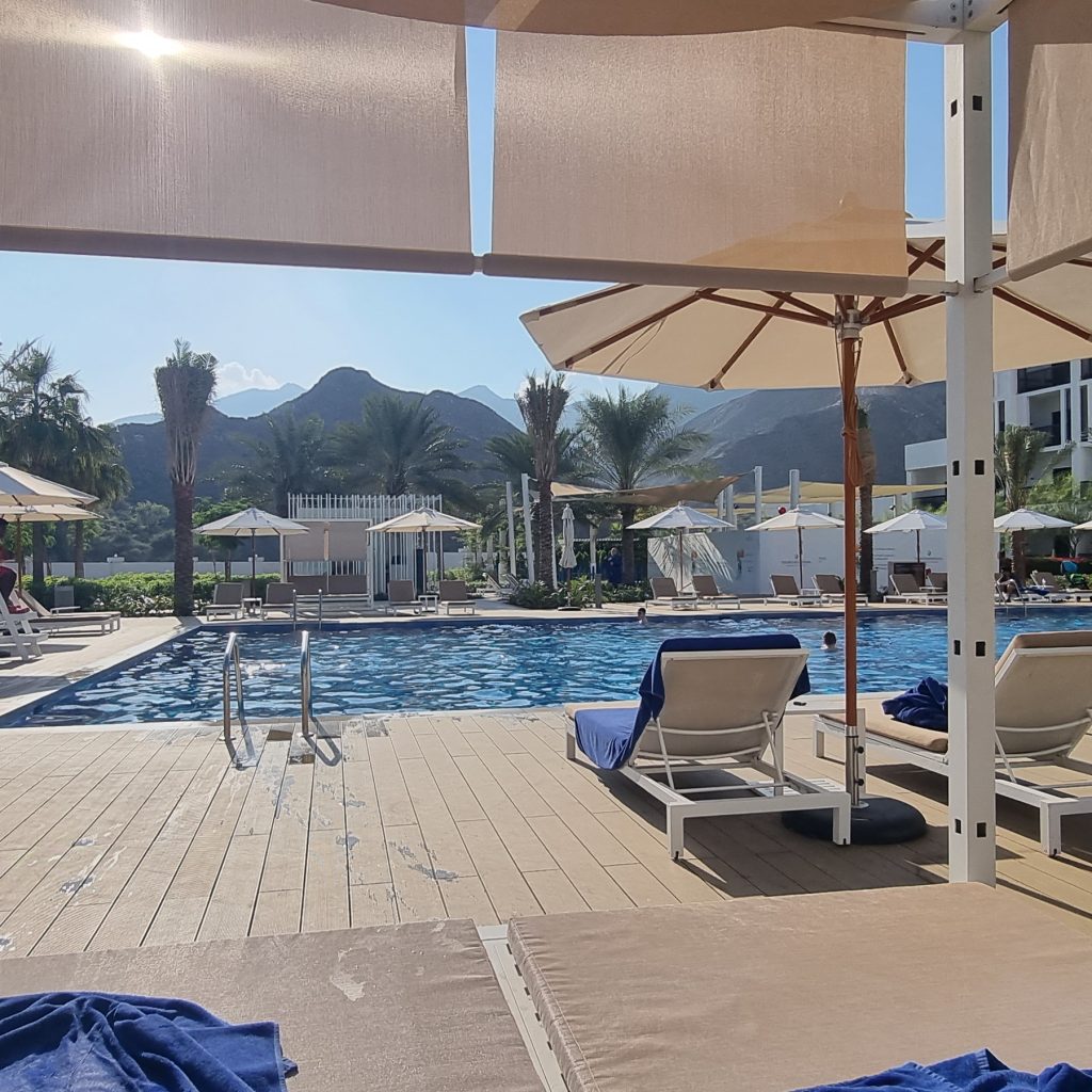 Family pool at InterContinental Fujairah with mountain views